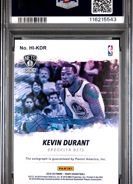 2019 Panini Hoops Hoops Ink Kevin Durant #KDR PSA 10