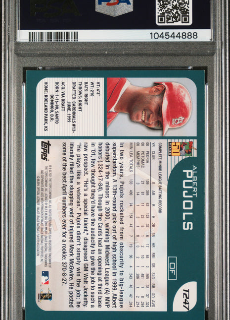 2001 Topps Traded Albert Pujols #T247 PSA 8