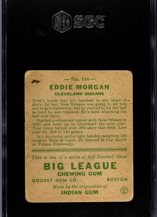 1933 Goudey Eddie Morgan #116 SGC 3.5