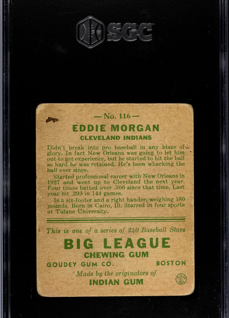 1933 Goudey Eddie Morgan #116 SGC 3.5