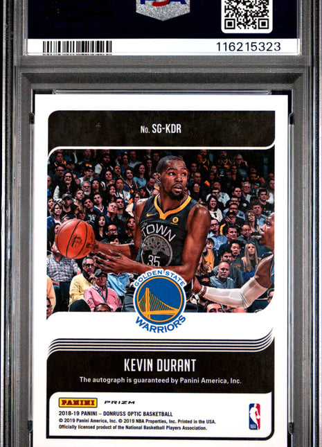 2018 Panini Donruss Optic Signature Series Kevin Durant Purple #KDR PSA 9