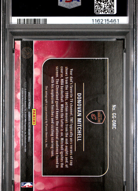 2023 Panini Donruss Elite Genregraphs Donovan Mitchell Red #GGDMC PSA 8