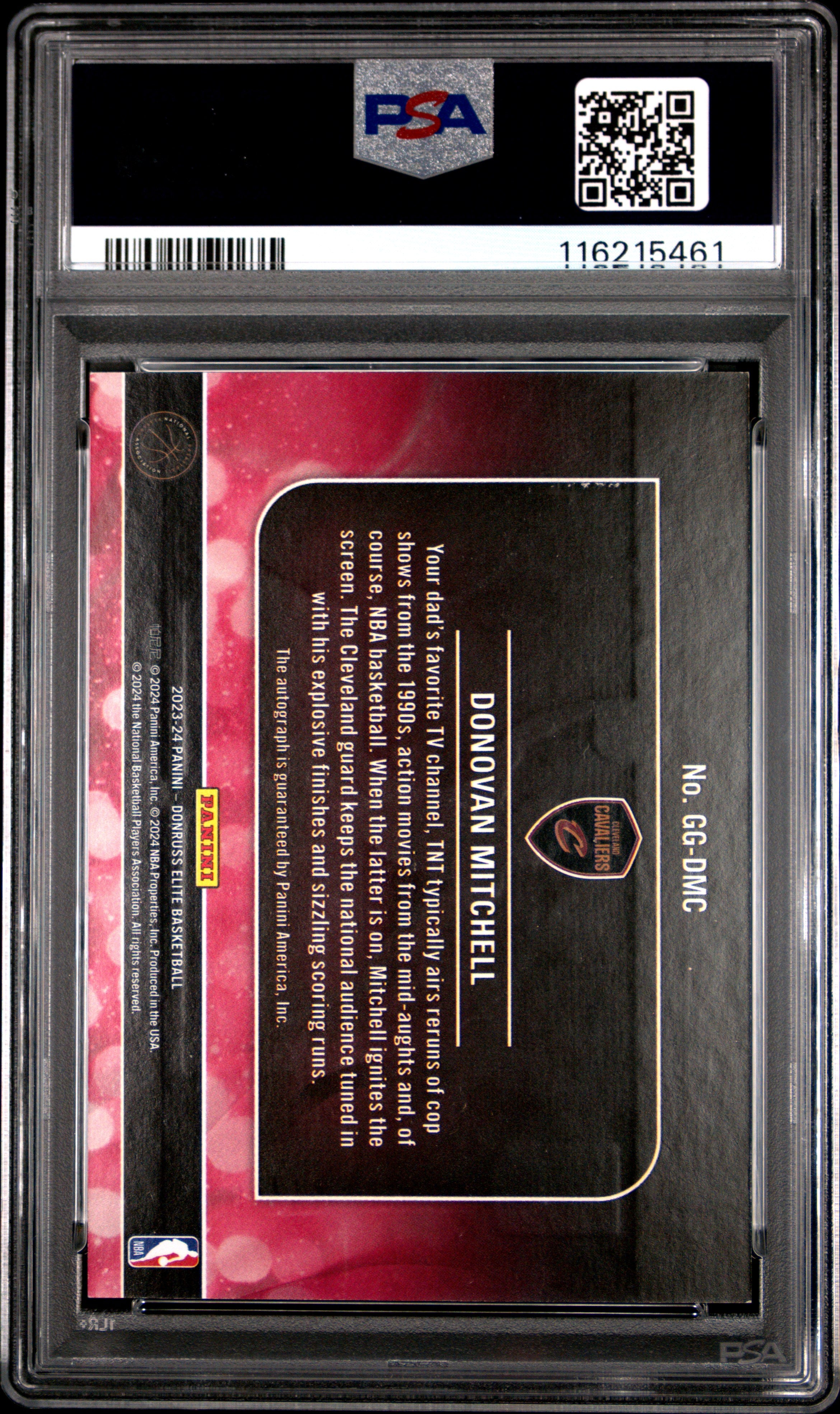 2023 Panini Donruss Elite Genregraphs Donovan Mitchell Red #GGDMC PSA 8