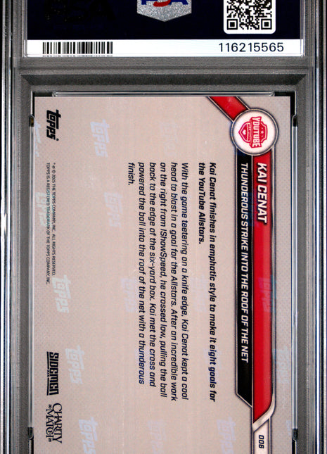 2025 Topps Now Sidemen Charity Match Kai Cenat #006 PSA 10