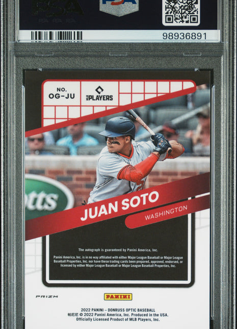 2022 Panini Donruss Optic Optigraphs Juan Soto Holo #OGJU PSA 9