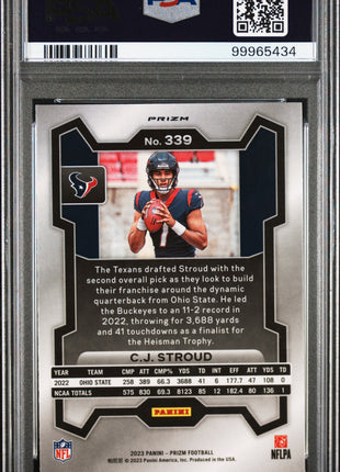 2023 Panini Prizm CJ Stroud Pink #339 PSA 9