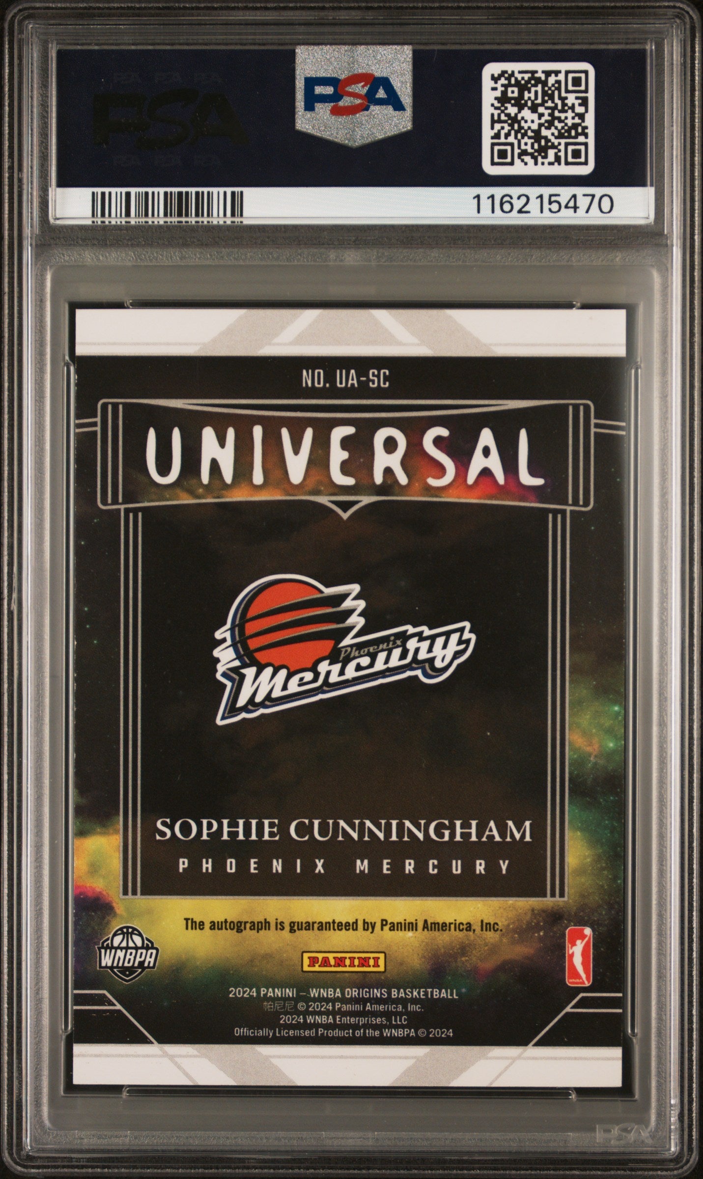 2024 Panini Origins WNBA Universal Autographs Sophie Cunningham #UASC PSA 9