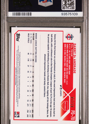2023 Topps Pro Debut Danny De Andrade Autograph Red Foil #PD70 PSA 9