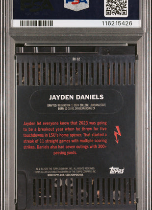 2024 Topps Resurgence Retro Vision Jayden Daniels #RV12 PSA 10