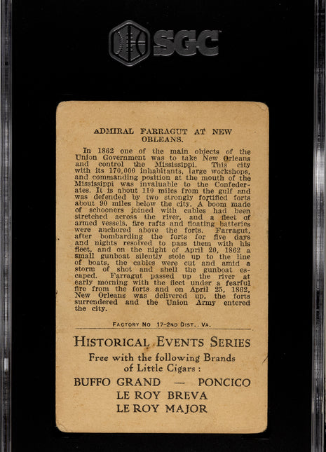 1911 Buffo Grand (T70) Admiral Farragut At New Orleans SGC 2.5