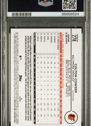 2024 Topps Chrome Colton Cowser Refractor #278 PSA 10