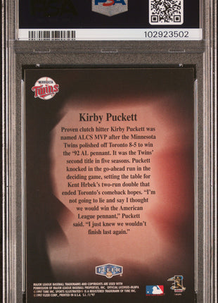 2001 Fleer Platinum Rack Pack Autographs Kirby Puckett '97 SI Covers PSA 7