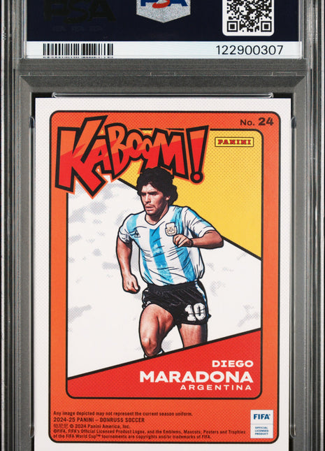 2024-25 Panini Donruss FIFA Kaboom! Diego Maradona #24 PSA 9