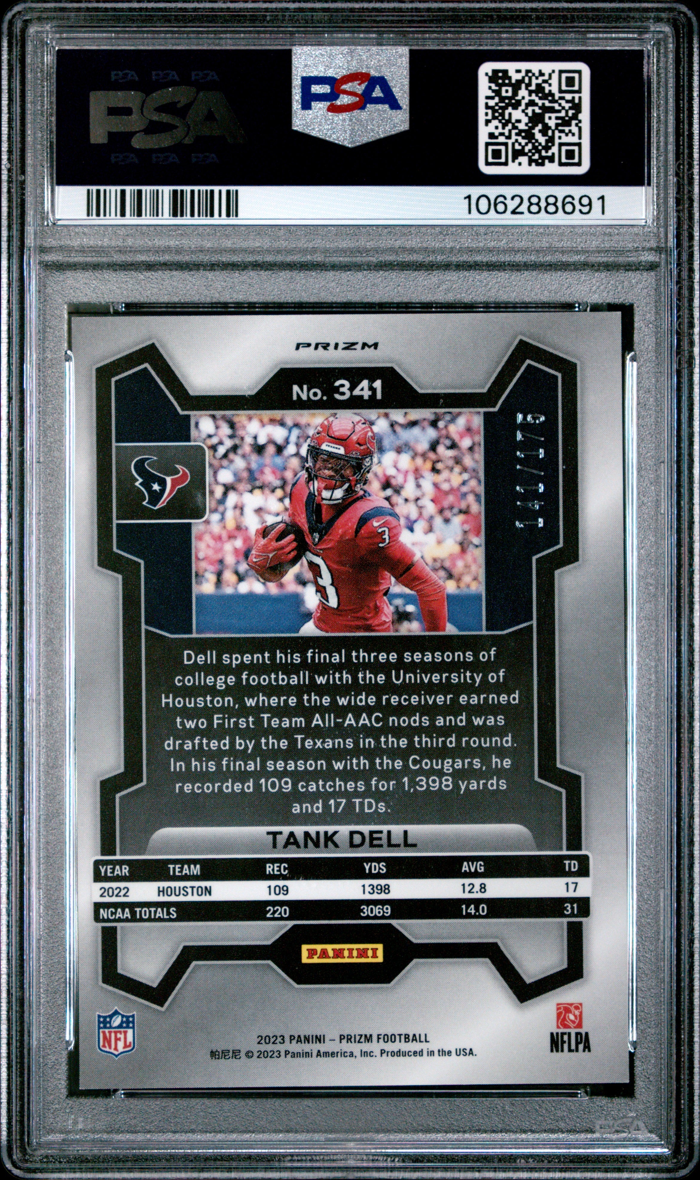 2023 Panini Prizm Tank Dell Hyper #341 PSA 8
