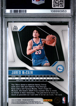 2024 Panini Prizm Jared Mccain #222 PSA 10