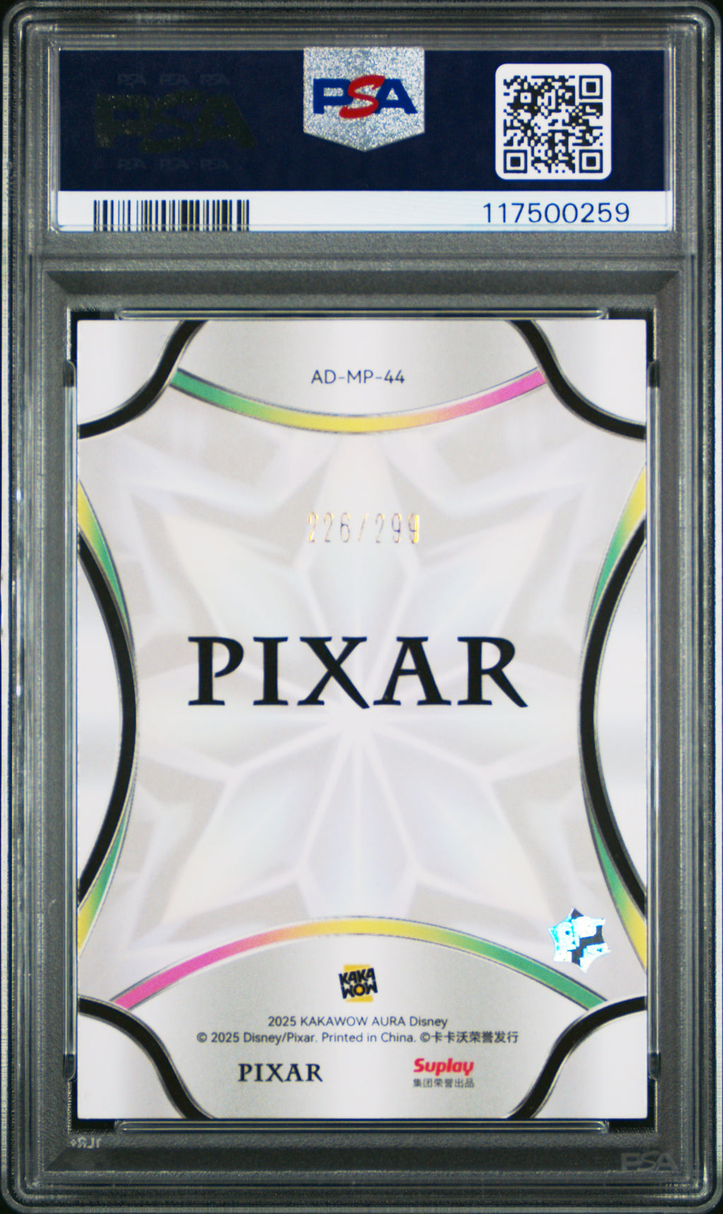 2025 Kakawow Aura Disney Kaleidoscope Buzz Lightyear #44 PSA 10