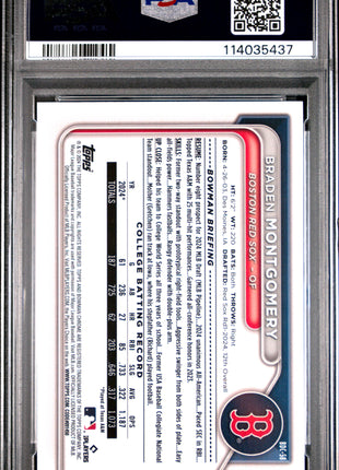 2024 Bowman Draft Braden Montgomery Chrome #BDC58 PSA 10