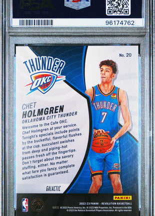 2022 Panini Revolution Rookie Revolution Chet Holmgren RK Galactic #20 PSA 9