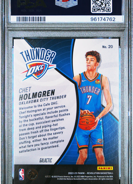 2022 Panini Revolution Rookie Revolution Chet Holmgren RK Galactic #20 PSA 9