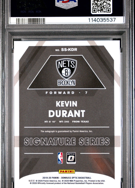 2019 Panini Donruss Optic Signature Series Kevin Durant #KDR PSA 10