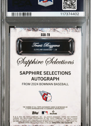 2024 Bowman Draft Sapphire Edition Sapphire Selections Autographs Travis Bazzana #SSATB PSA 10