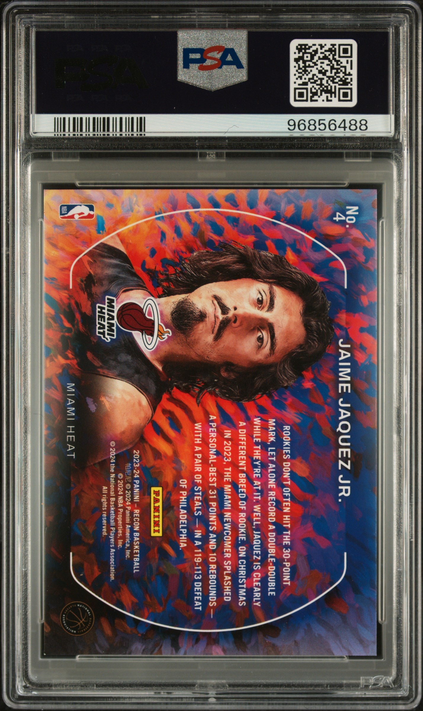 2023 Panini Recon Rookie Portraits Jaime Jaquez JR. Effect /25 #4 PSA 9