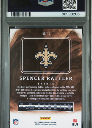 2024 Panini Origins Spencer Rattler #114 PSA 9