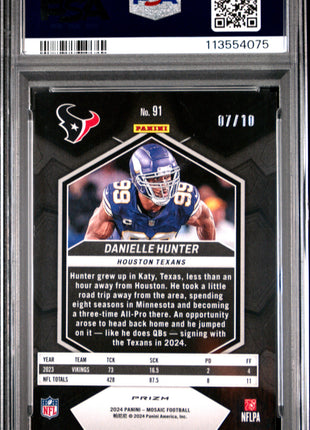 2024 Panini Mosaic Danielle Hunter Gold #91 PSA 9