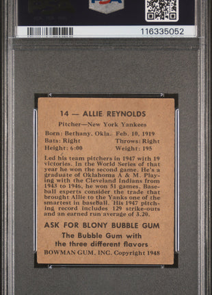1948 Bowman Allie Reynolds #14 PSA 4