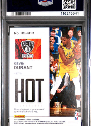 2019 Panini Hoops Hot Signatures Kevin Durant #KDR PSA 10