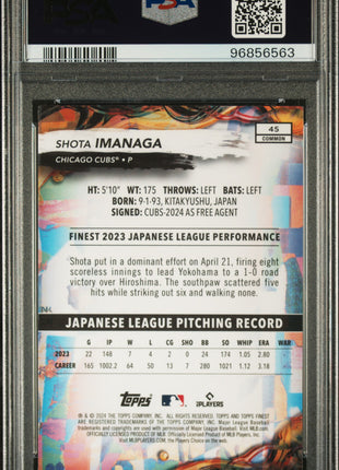 2024 Topps Finest Shota Imanaga #45 PSA 10