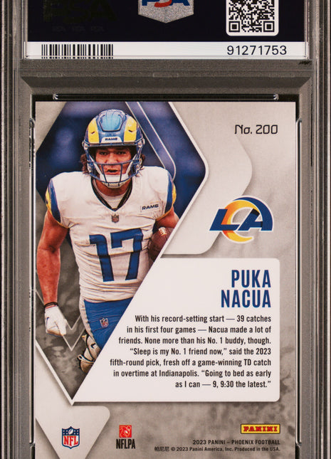 2023 Panini Phoenix Puka Nacua #200 PSA 10