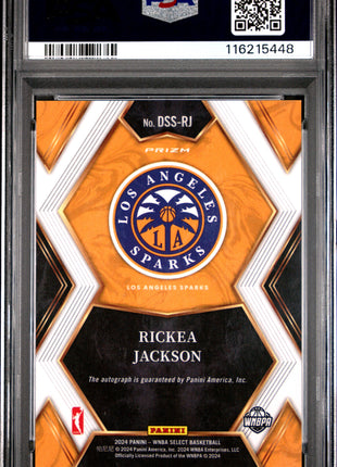 2024 Panini Select WNBA Draft Selections Signatures Rickea Jackson #DSSRJ PSA 9