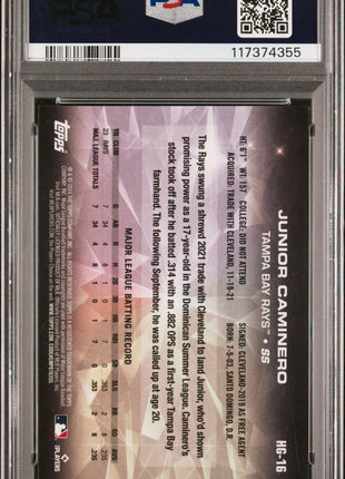 2024 Topps Hidden Gems Junior Caminero #HG16 PSA 9