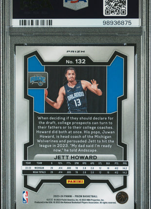 2023 Panini Prizm Jett Howard Red Sparkle #132 PSA 10