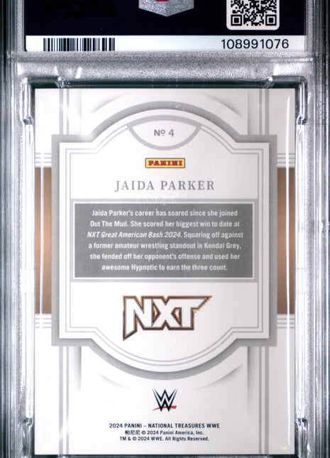 2024 Panini National Treasures WWE Jaida Parker Platinum #4 1/1 PSA 9