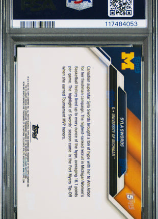 2025 Bowman U Now March Madness Syla Swords Black #5 PSA 9
