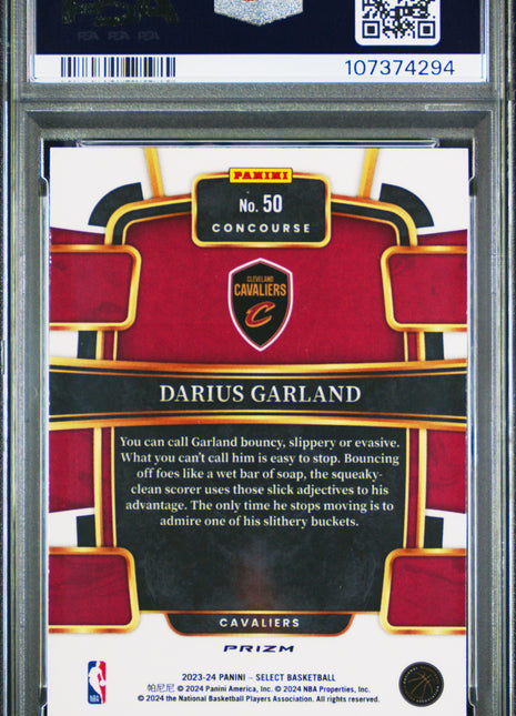 2023 Panini Select Darius Garland Elephant Prizm #50 PSA 10