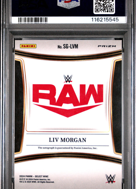 2024 Panini Select WWE Signatures LIV Morgan #SGLVM PSA 10