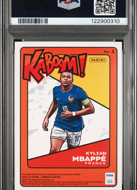 2024-25 Panini Donruss FIFA Kaboom! Kylian Mbappe #1 PSA 9