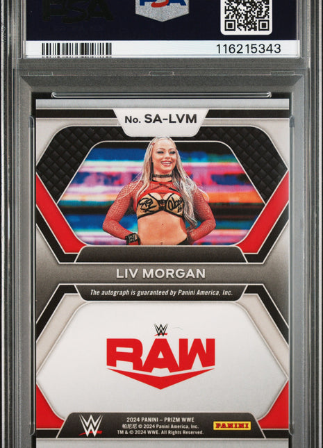 2024 Panini Prizm WWE Superstar Autographs LIV Morgan #SALVM PSA 9