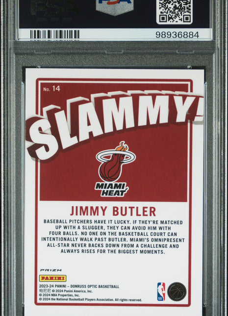 2023 Panini Donruss Optic Slammy! Jimmy Butler #14 PSA 9