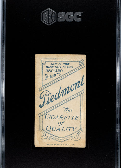 1911 Piedmont Cigarettes (T206) Tommy Leach Bending Over SGC 1