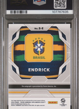 2024 Panini Prizm Conmebol Copa America Signatures Endrick #SE PSA 10