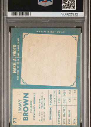 1961 Topps Jim Brown #71 PSA 4