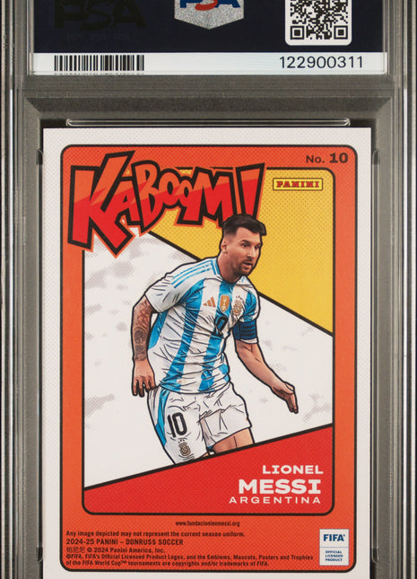 2024-25 Panini Donruss FIFA Kaboom! Lionel Messi #10 PSA 9