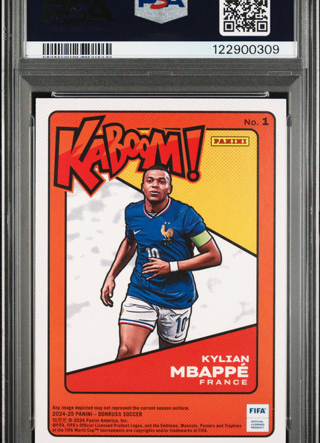 2024-25 Panini Donruss FIFA Kaboom! Kylian Mbappe #1 PSA 9