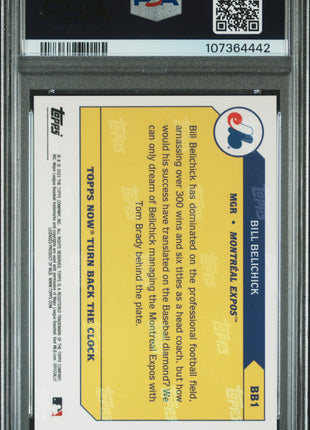 2023 Topps Now X Bill Belichick Turn Back The Clock Bill Belichick #BB1 PSA 10