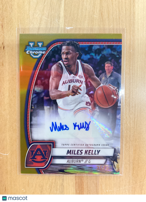 2024-25 Bowman U Miles Kelly Gold Auto /50 Auburn