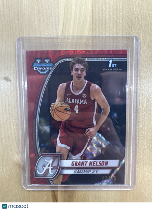 2024-2025 Bowman Chrome U Grant Nelson Red Wave Refractor /45 Alabama Bowman 1st